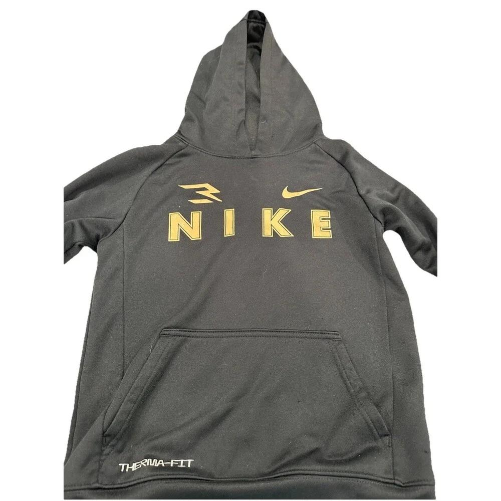 Nike Youth Small Black Gold 3Brand By Russell Wilson Thermafit Hoodie